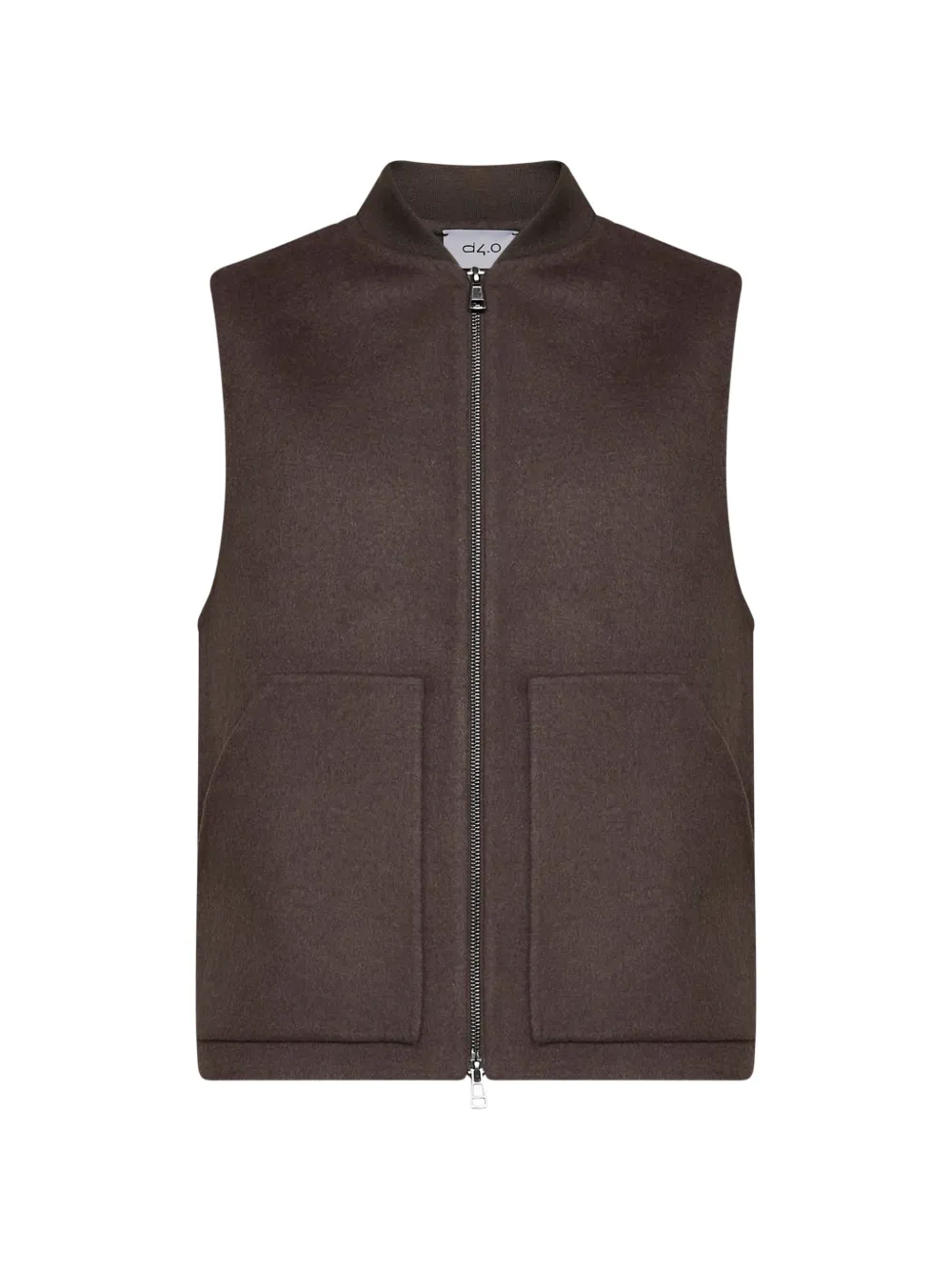 D4.0 ribbed-collar sleeveless wasitcoat - Marron D4.0 ribbed-collar sleeveless wasitcoat - Marron