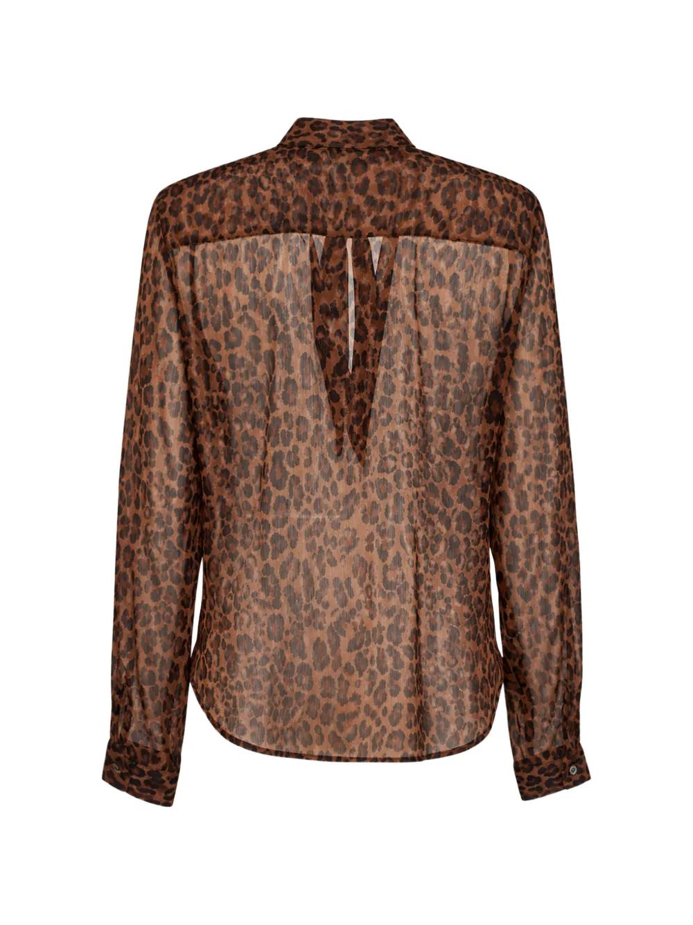 Blanca Vita leopard-print pussy-bow blouse Bruin