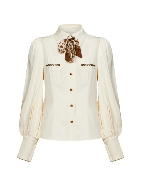 ZIMMERMANN bow-detail puff-sleeve shirt