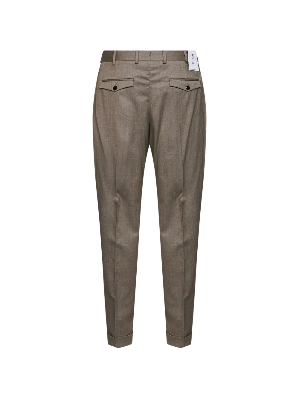 PT Torino pleated turn-up trousers Bruin