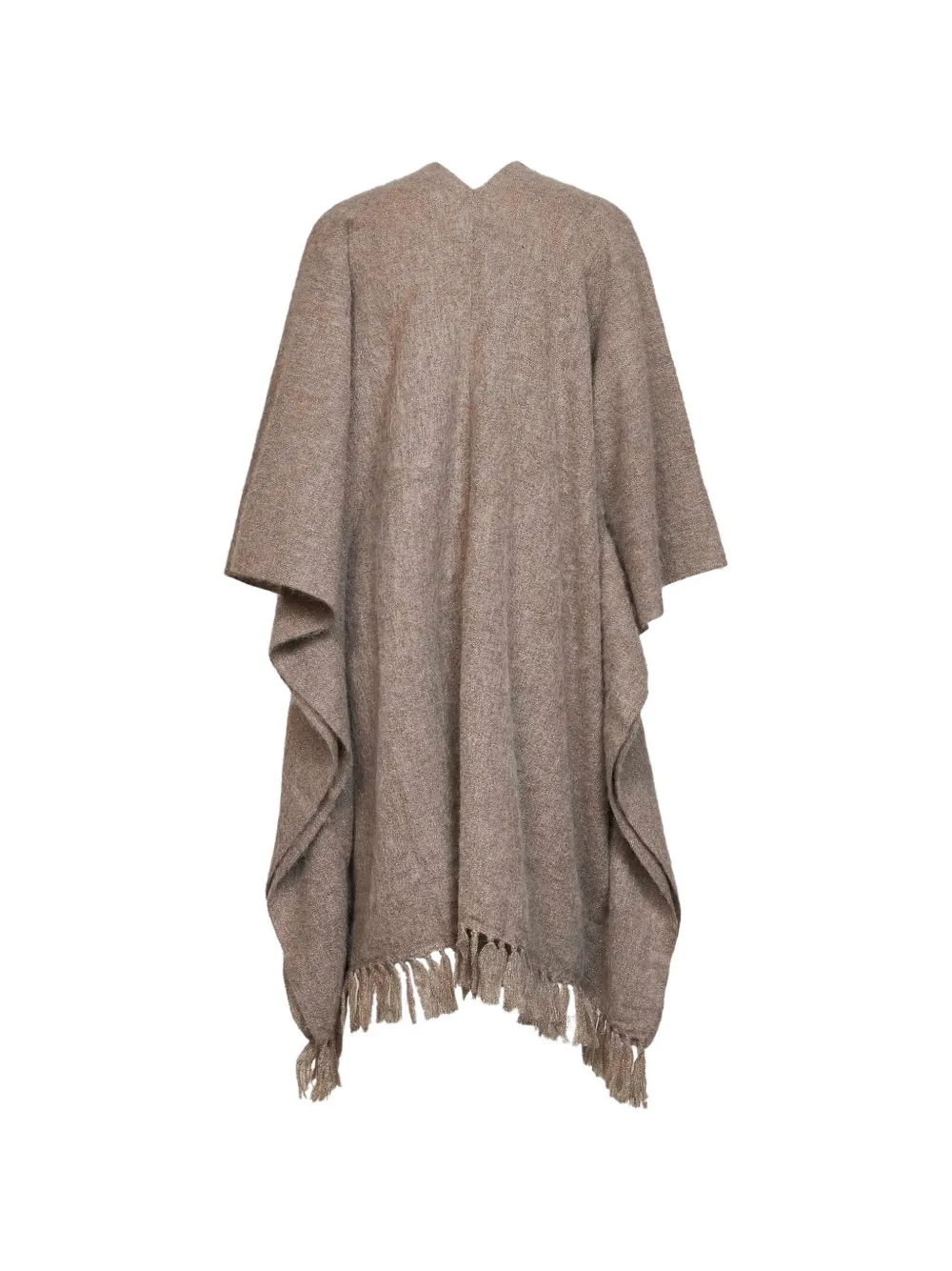 Brunello Cucinelli tassel-hem kimono-sleeve jacket Beige
