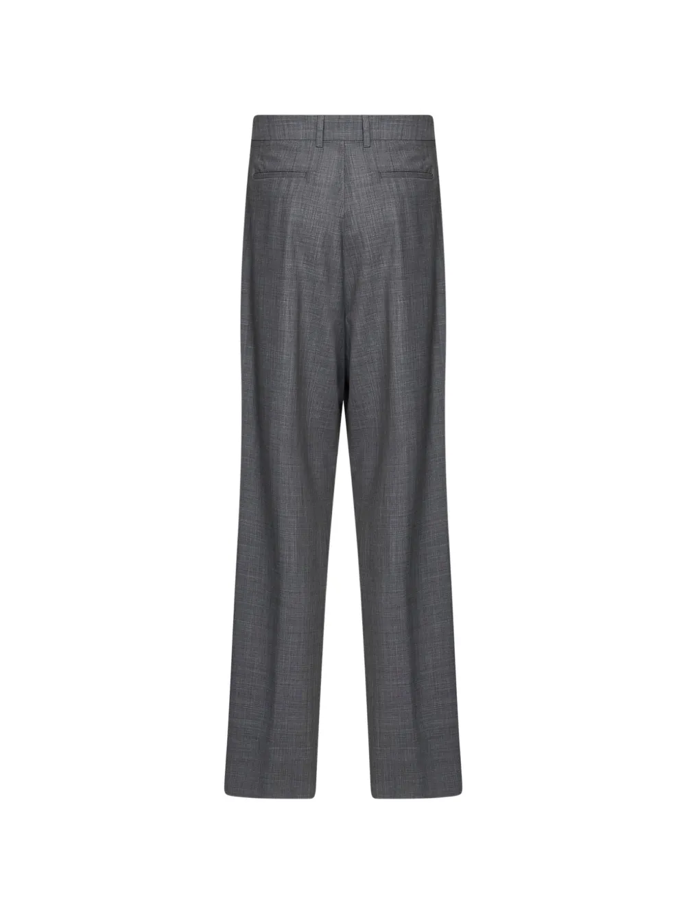 PT Torino pleated virgin-wool tailored trousers Grijs