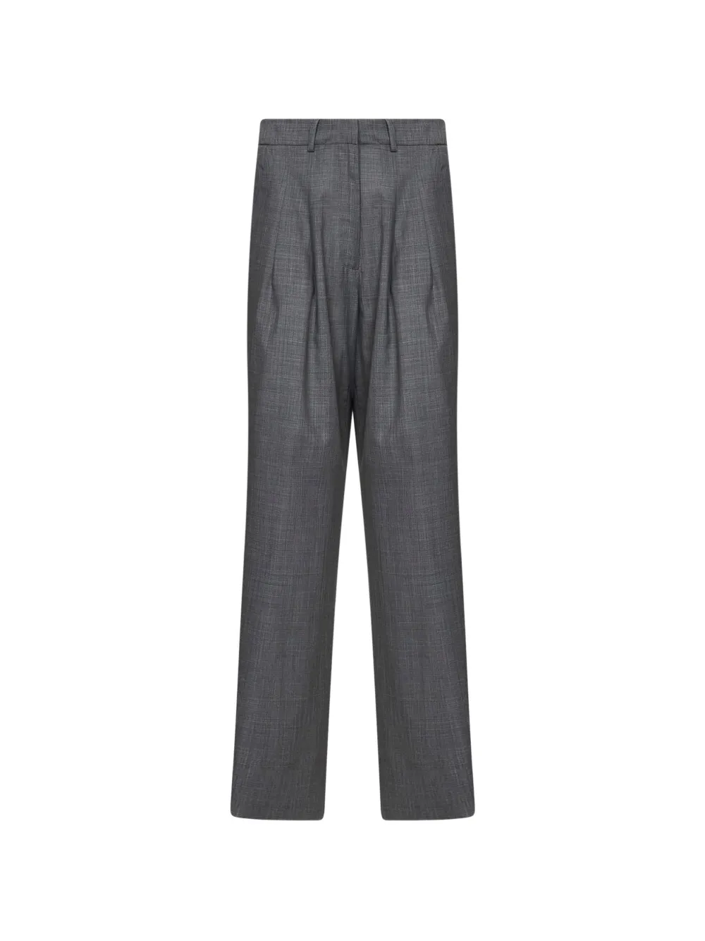 PT Torino pleated virgin-wool tailored trousers Grijs
