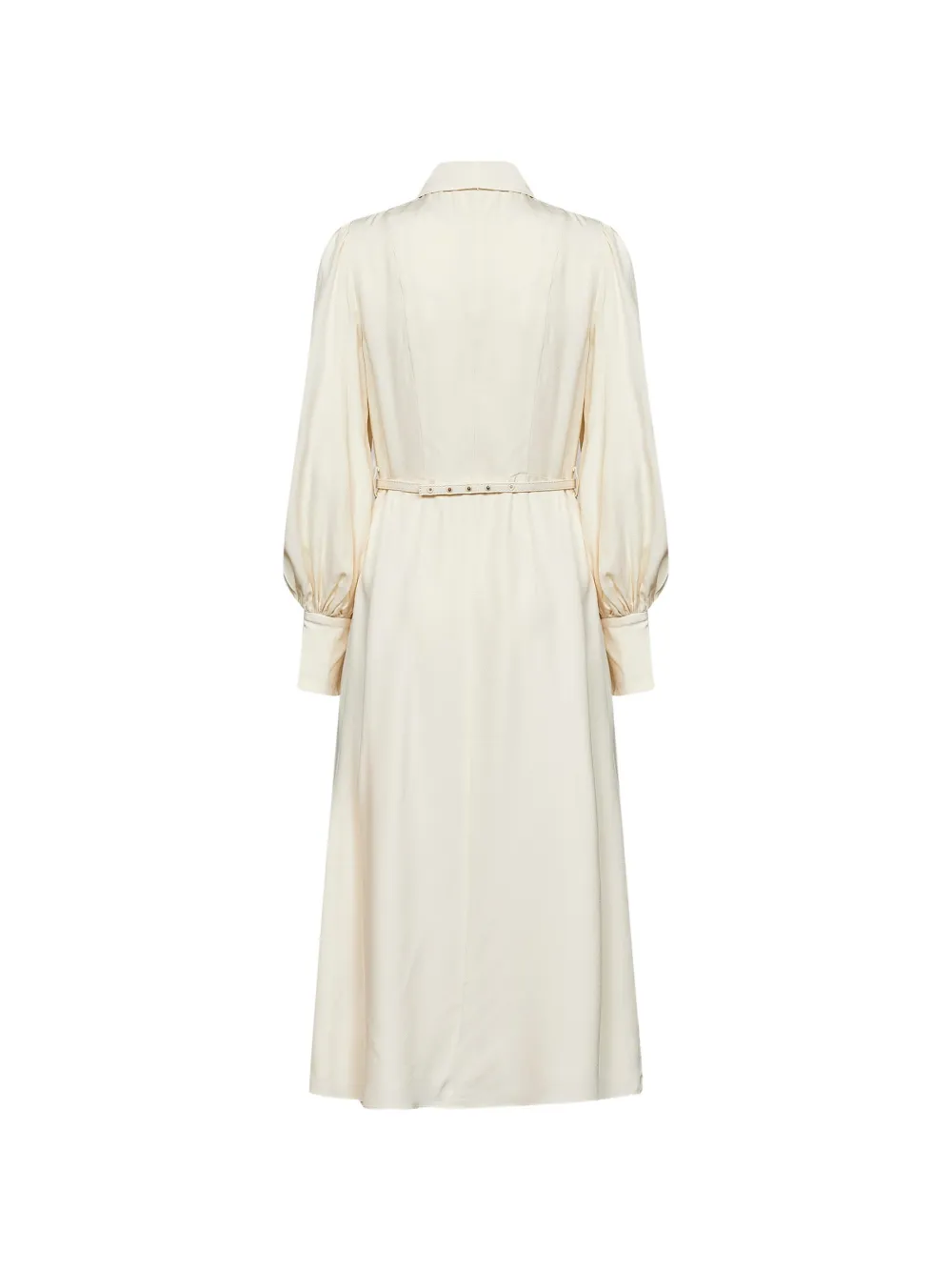 ZIMMERMANN belted puff-sleeve dress Beige