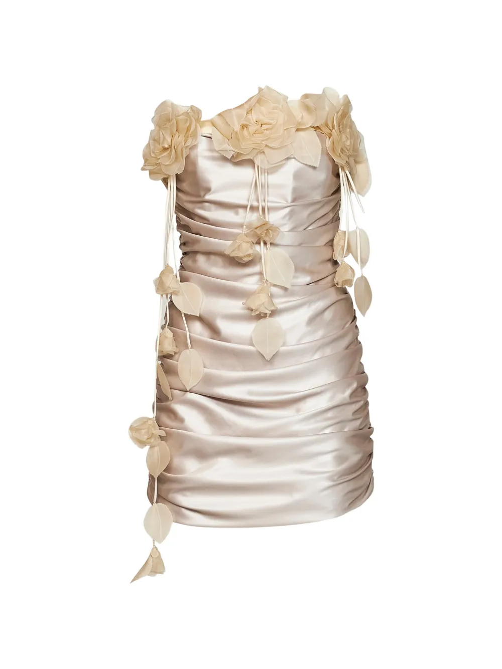 Giuseppe Di Morabito floral-embellished draped dress - Toni neutri