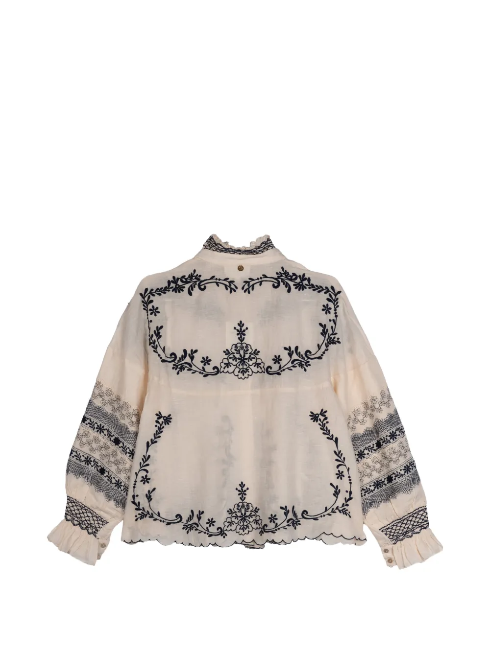 Antik Batik Penny Big embroidered blouse Wit