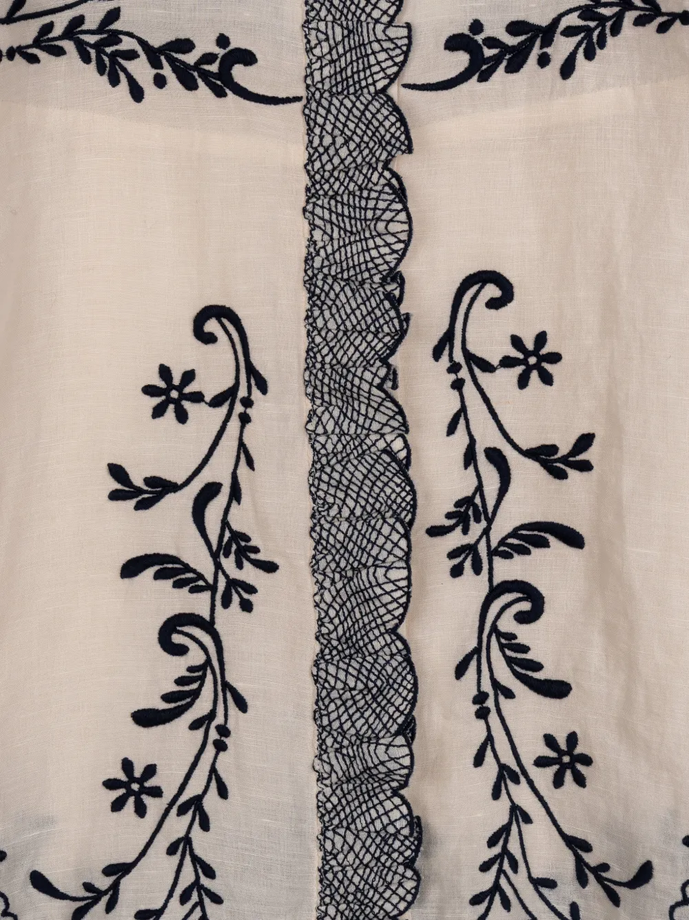 Antik Batik Penny Big embroidered blouse Wit