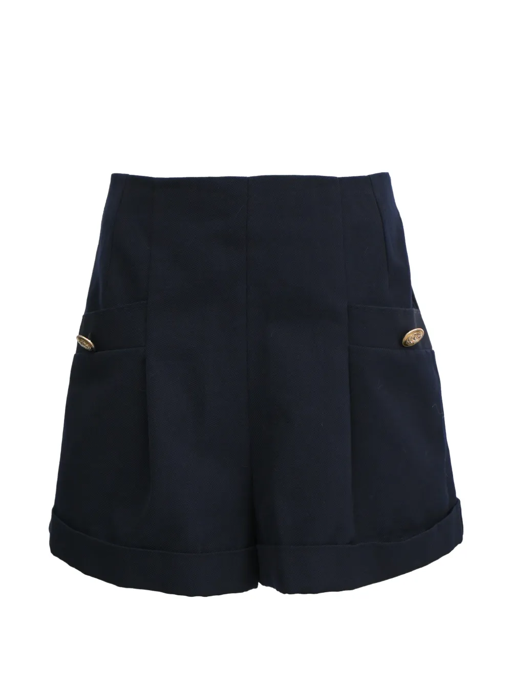SANDRO Twill high-waist shorts - Blu