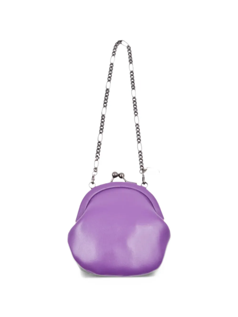 Discord Yohji Yamamoto logo-print leather coin necklace - Viola