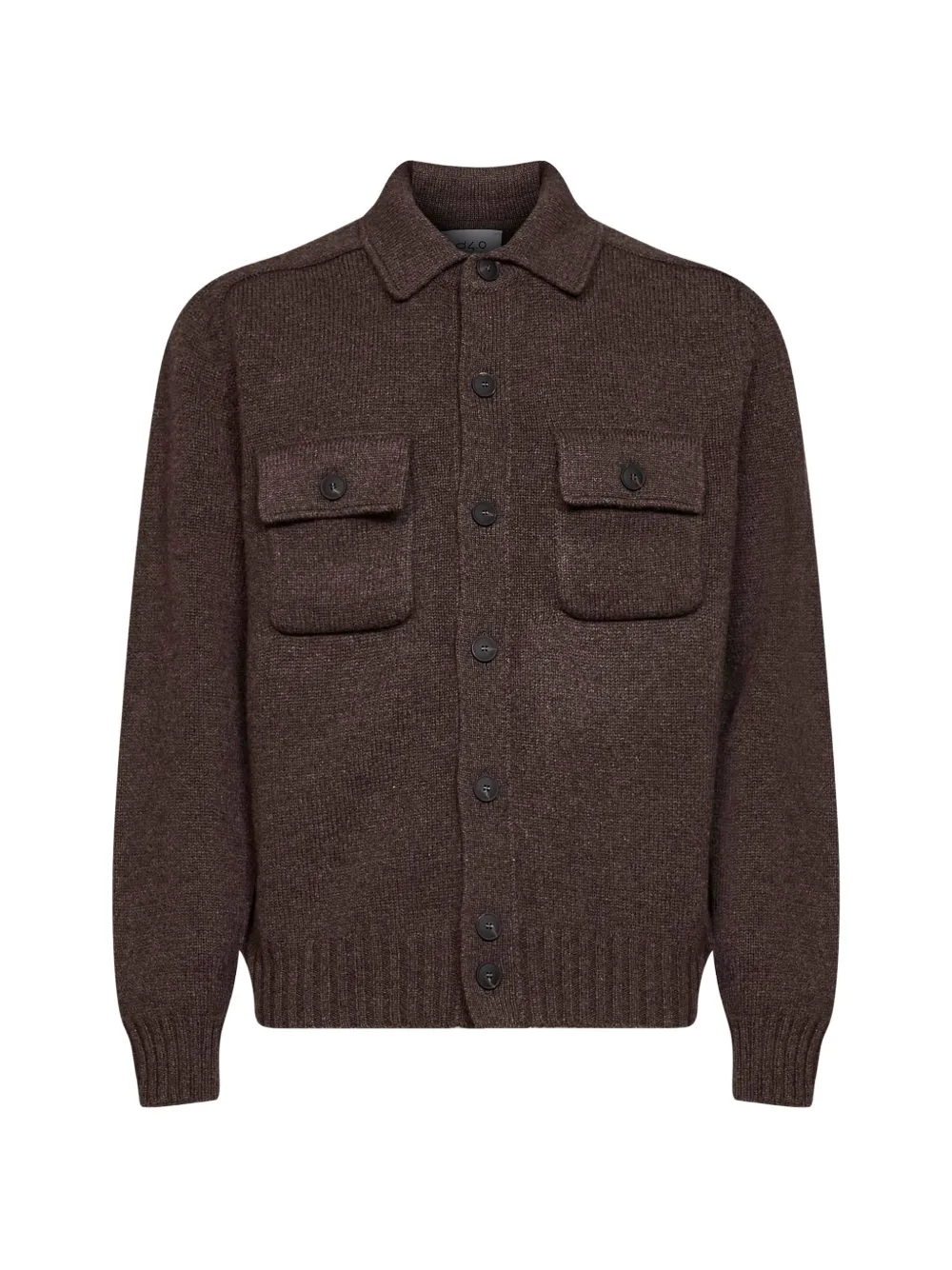 D4.0 virgin wool knit cardigan | Brown | Image 1