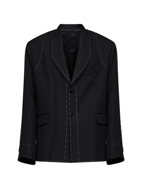 Costumein Arun contrast-stitch virgin wool blazer