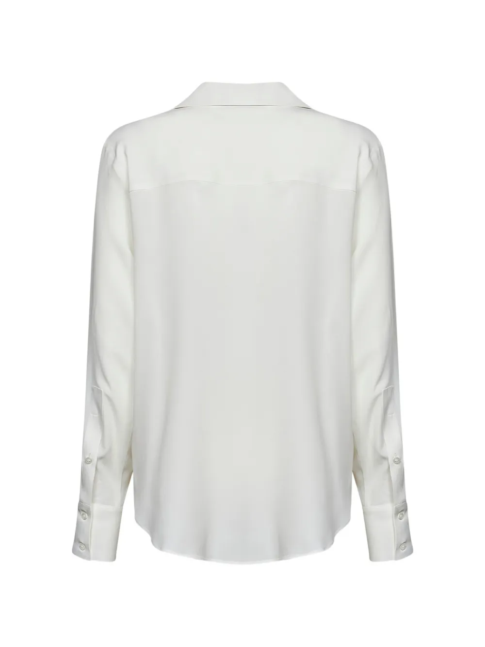 Blanca Vita wrap-style polo-collar shirt Wit