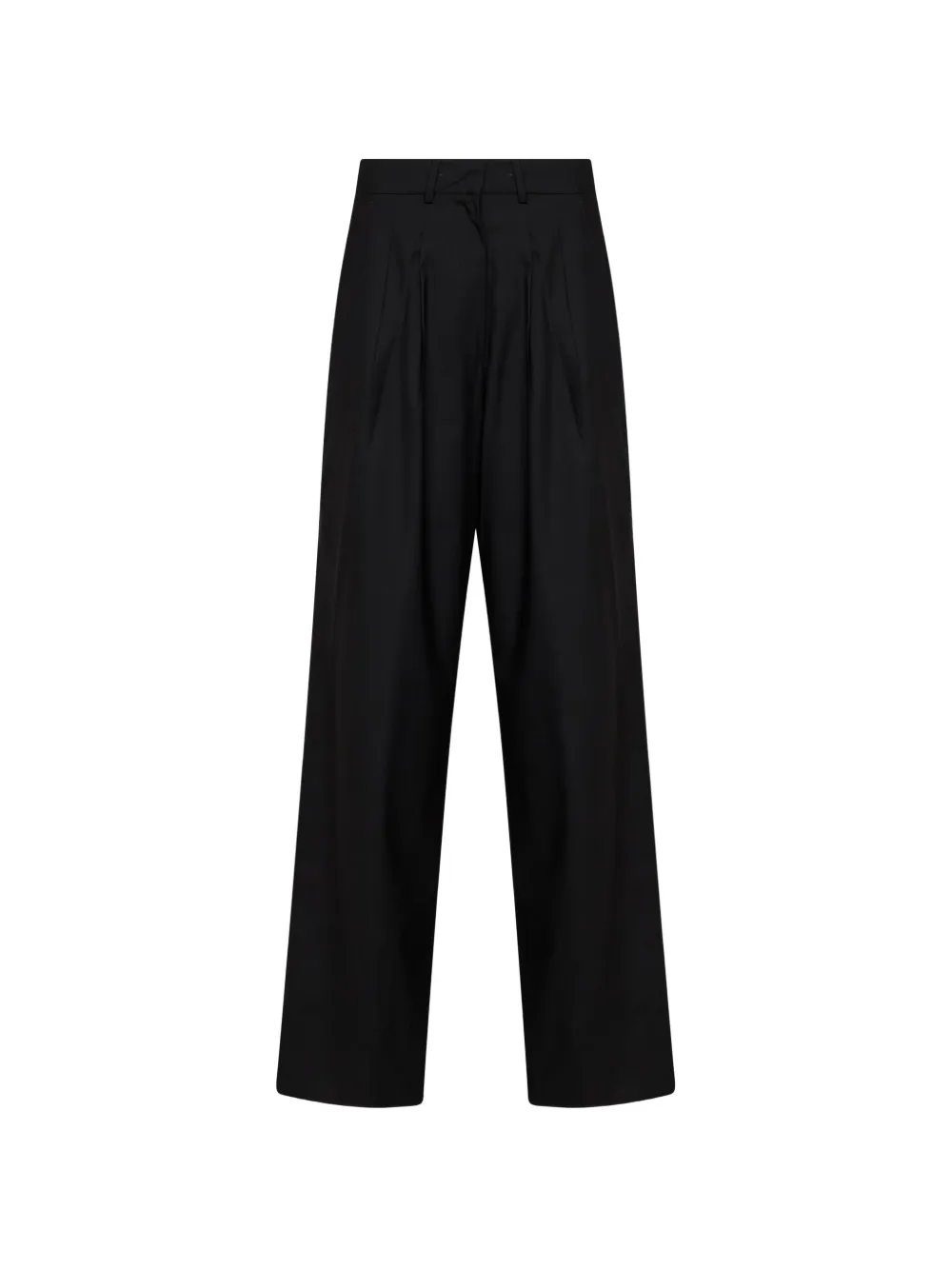PT Torino Frankie pleated wide-leg tailored trousers Zwart