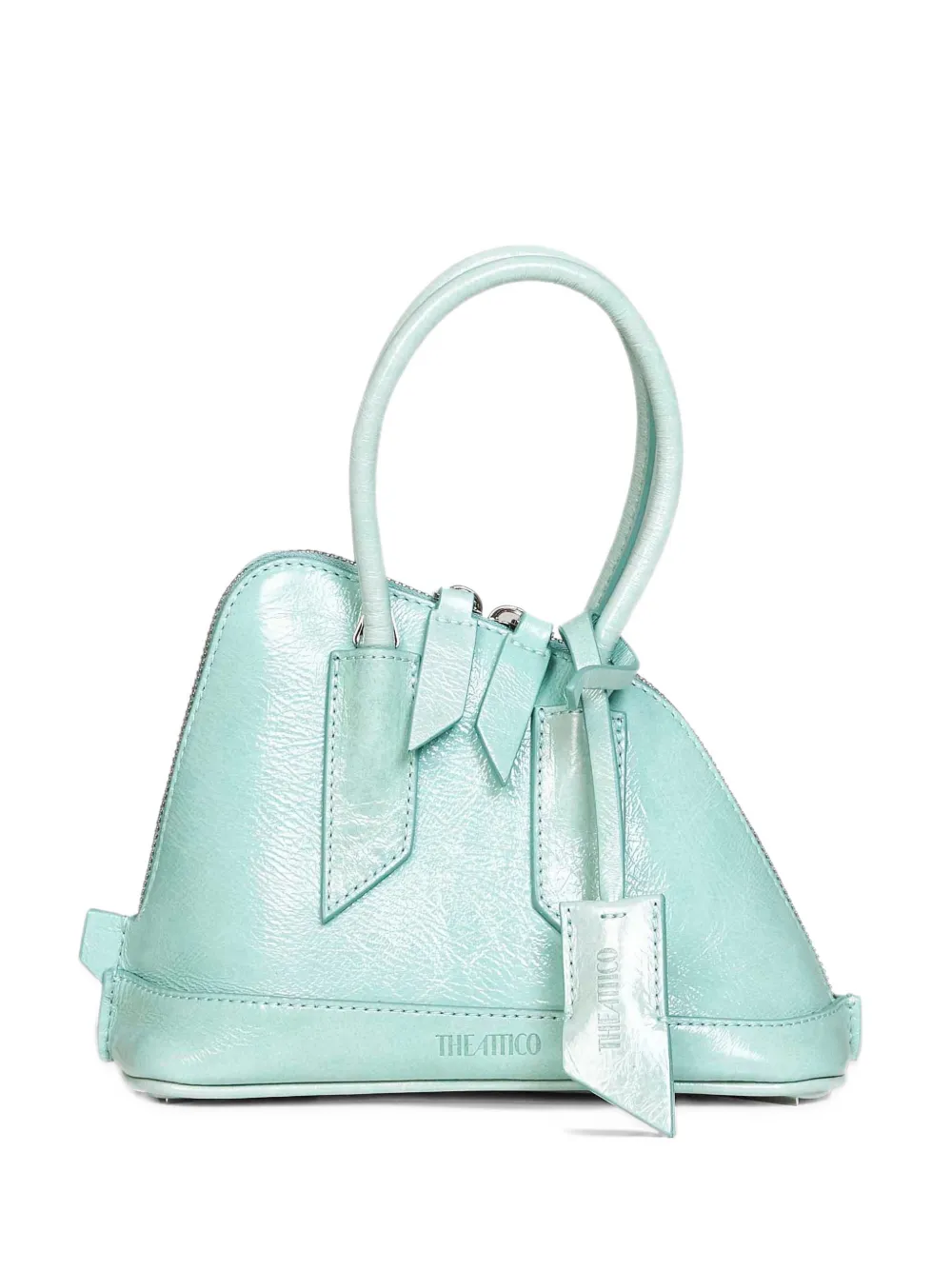 The Attico La Sant Ambroeus mini aquamarine top handle Groen