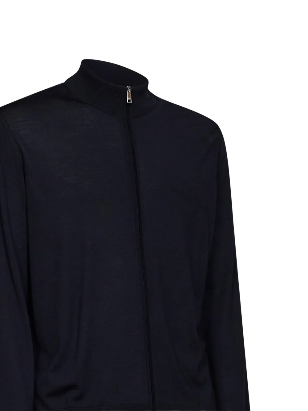 Zegna zip-up wool cardigan Blauw