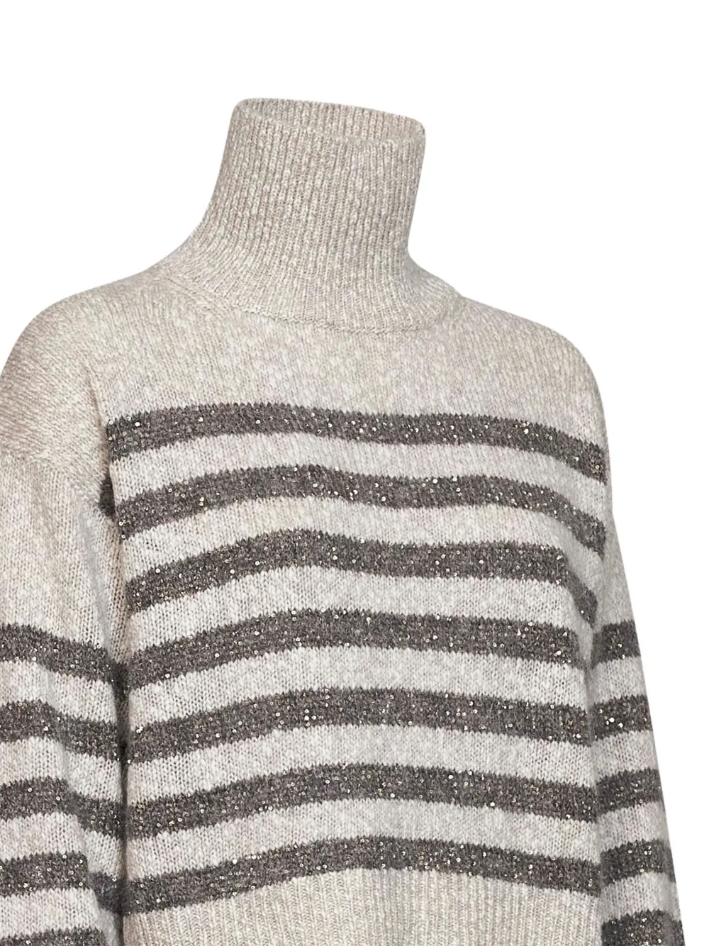 Brunello Cucinelli soft virgin wool and cashmere sweater Beige