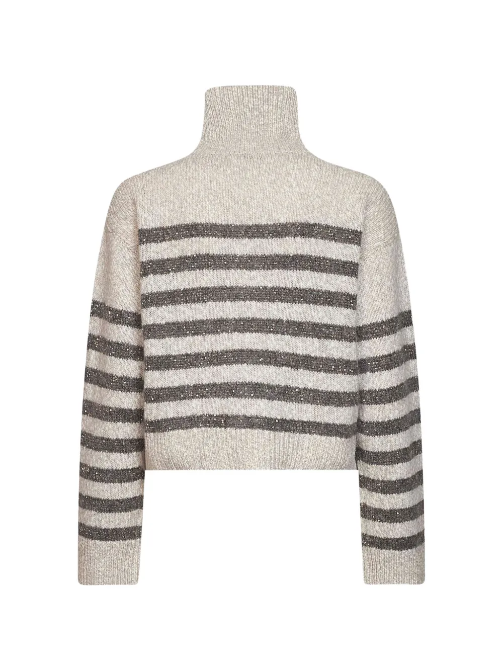 Brunello Cucinelli soft virgin wool and cashmere sweater Beige