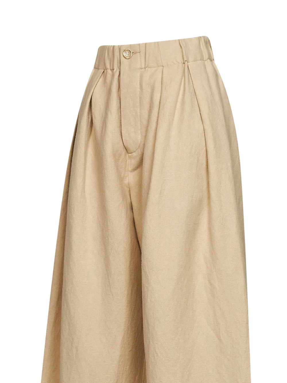 Uma Wang pleated palazzo pants Beige