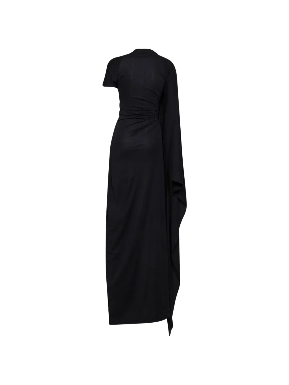 Balenciaga draped cape dress in black Zwart