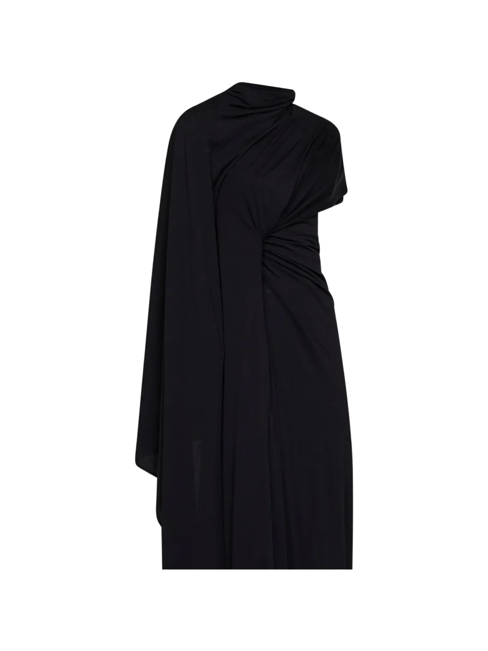 Balenciaga draped cape dress in black Zwart