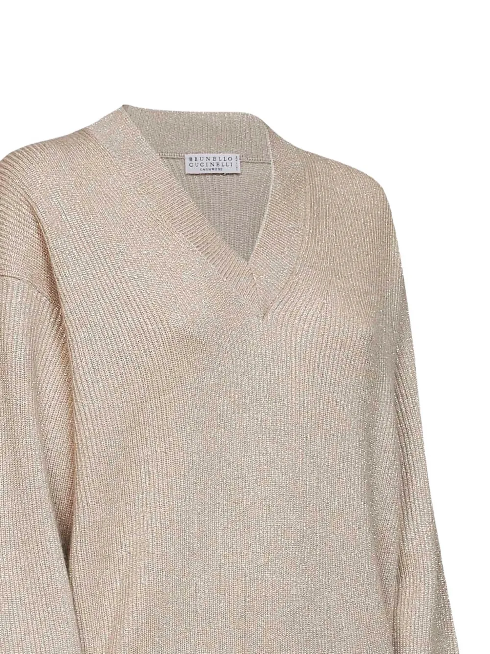 Brunello Cucinelli sparkling cashmere cardigan Beige