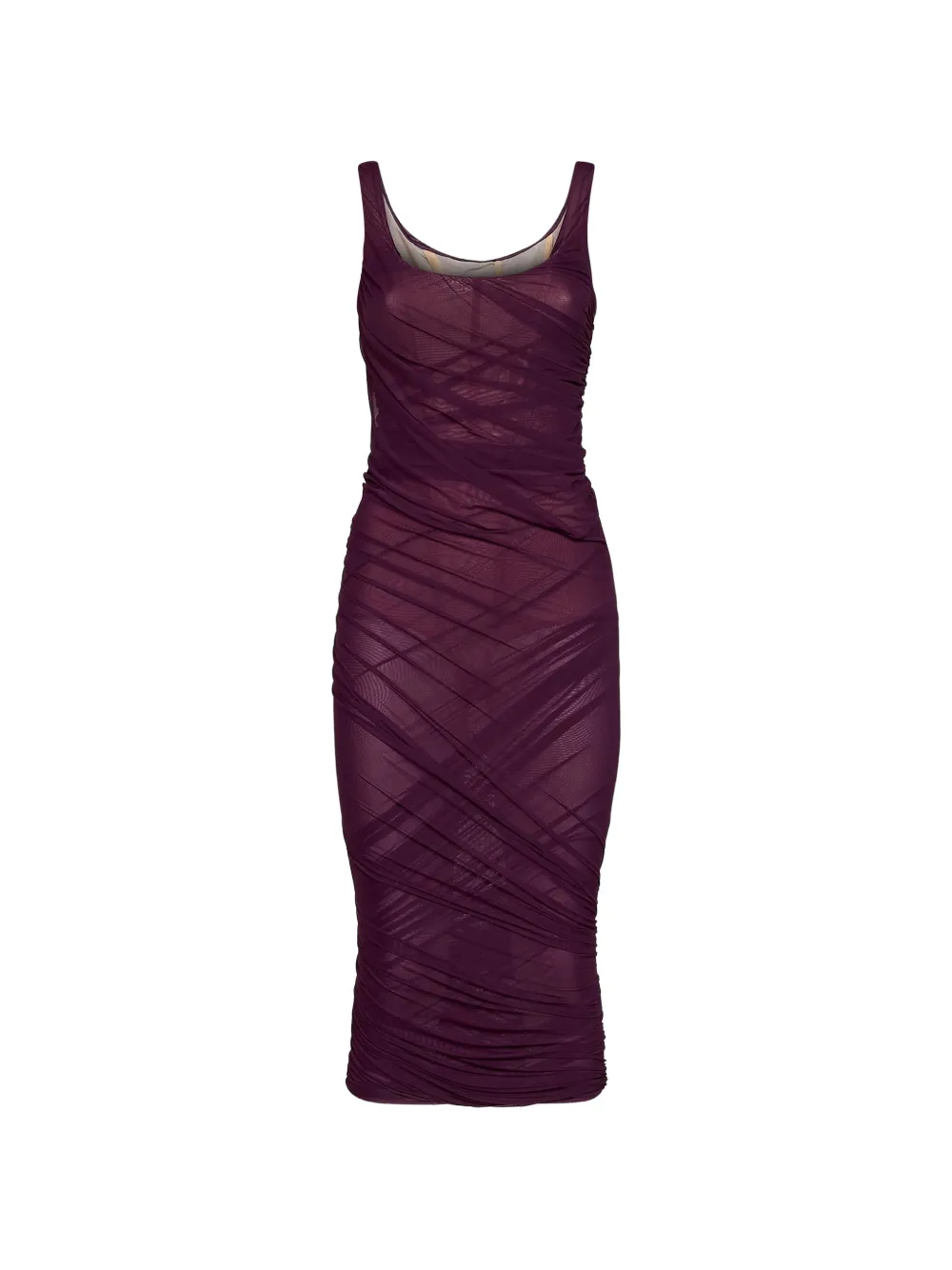 The Attico draped asymmetric dress Paars