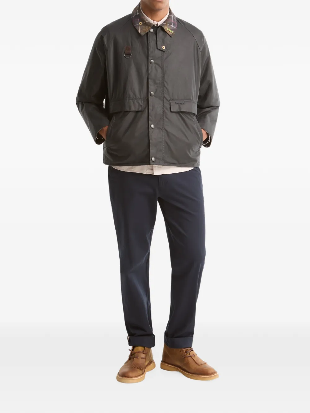 Barbour International Icons Spey waxed lightweight jacket Blauw