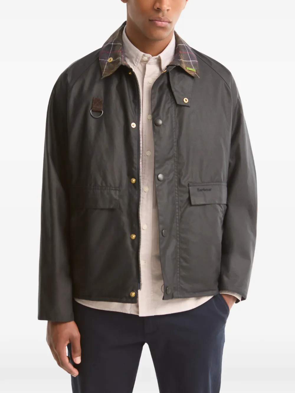 Barbour International Icons Spey waxed lightweight jacket Blauw