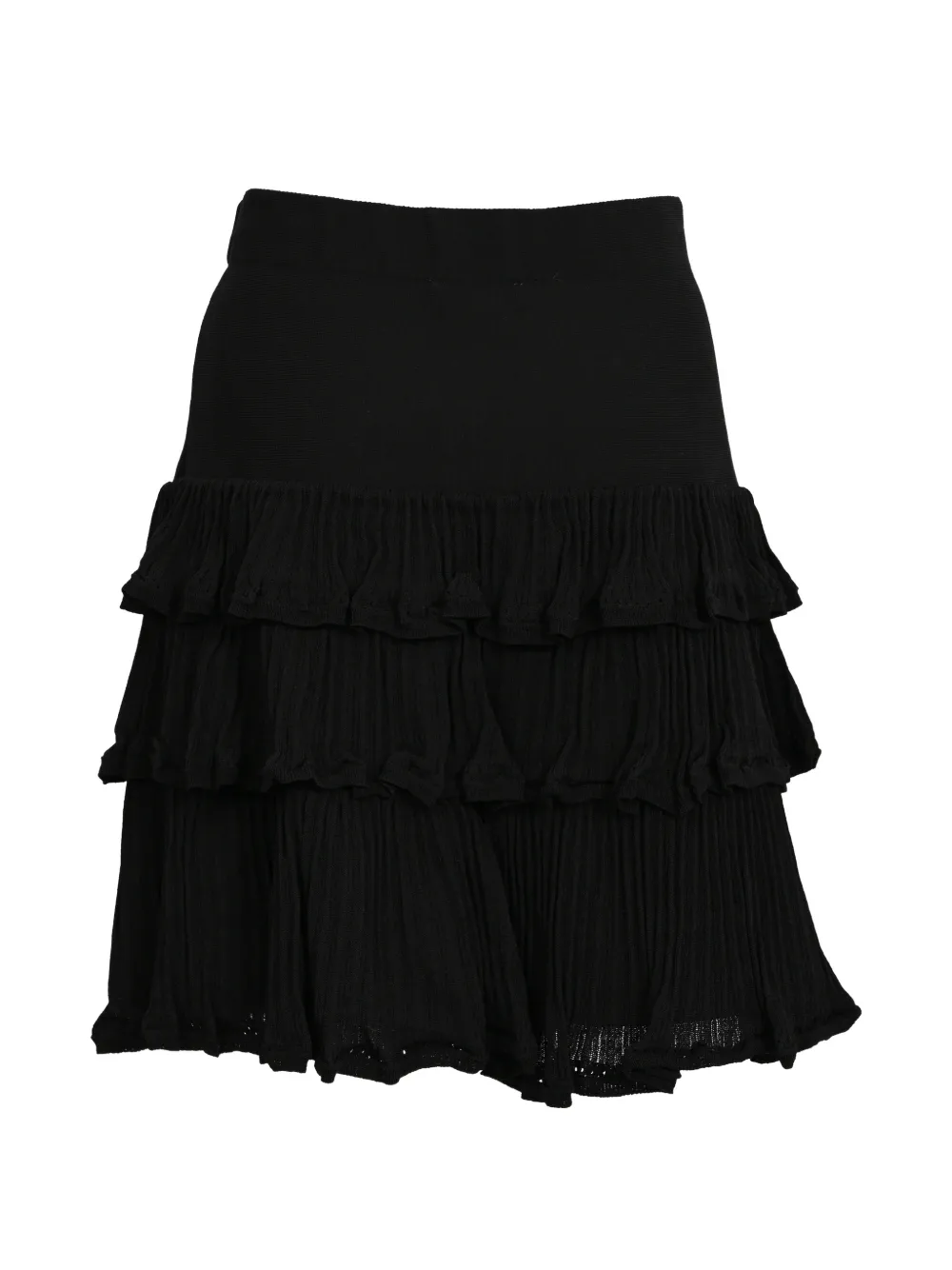 SANDRO ruffle tiered mini skirt - Nero