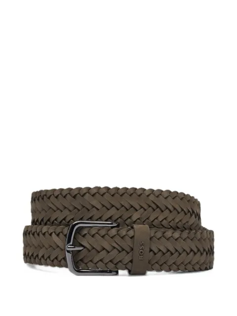 BOSS braided leather belt