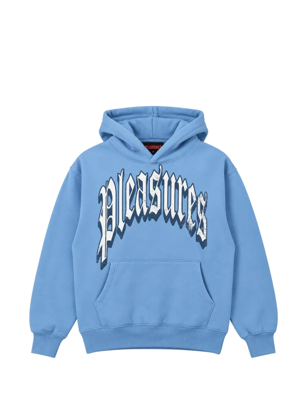 Pleasures Twitch logo-print hoodie Blauw