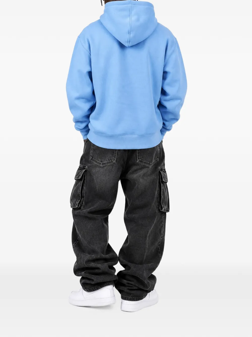 Pleasures Twitch logo-print hoodie Blauw