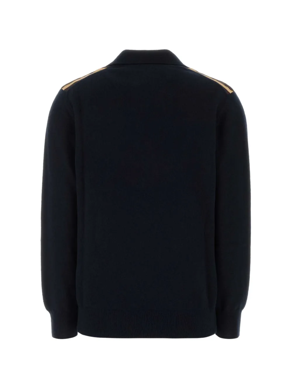 ETRO wool and cashmere sweater with zip and silk insert Blauw