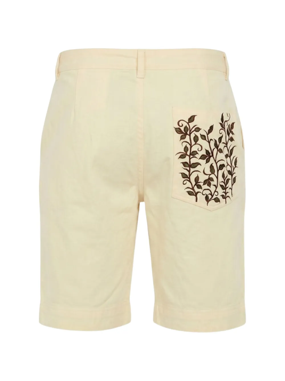 INTERNATIONAL APPEAL vine-embroidered shorts Beige