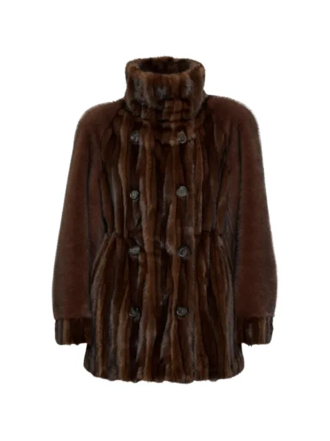 Bassia Rosie patchwork double-breasted coat
