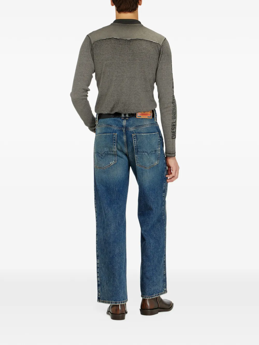 Diesel Relaxed jeans high-waist 1982 D-Hakou Blauw