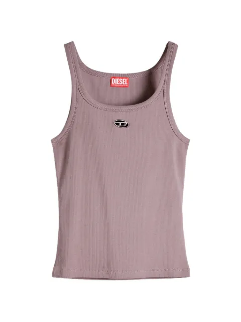 Diesel Slim tank top with laser-cut Oval-D