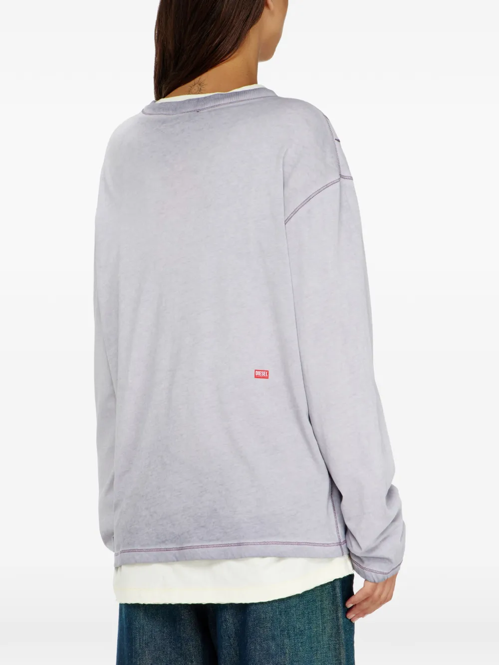 Diesel long-sleeve T-shirt Paars