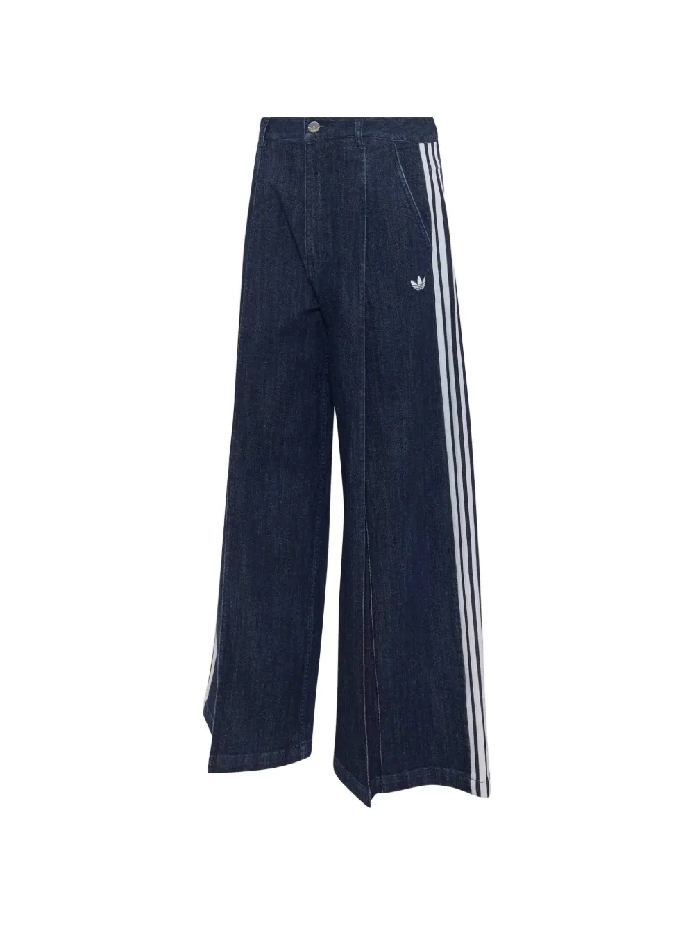 adidas pleated wide-leg jeans - Blu