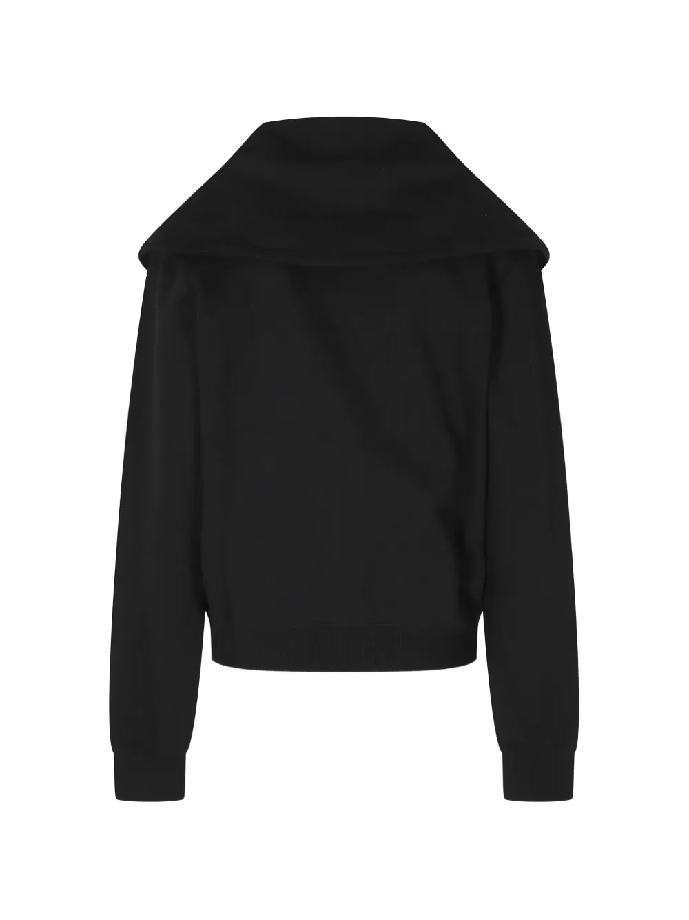 7 For All Mankind zip-up sailor-collar sweater Zwart