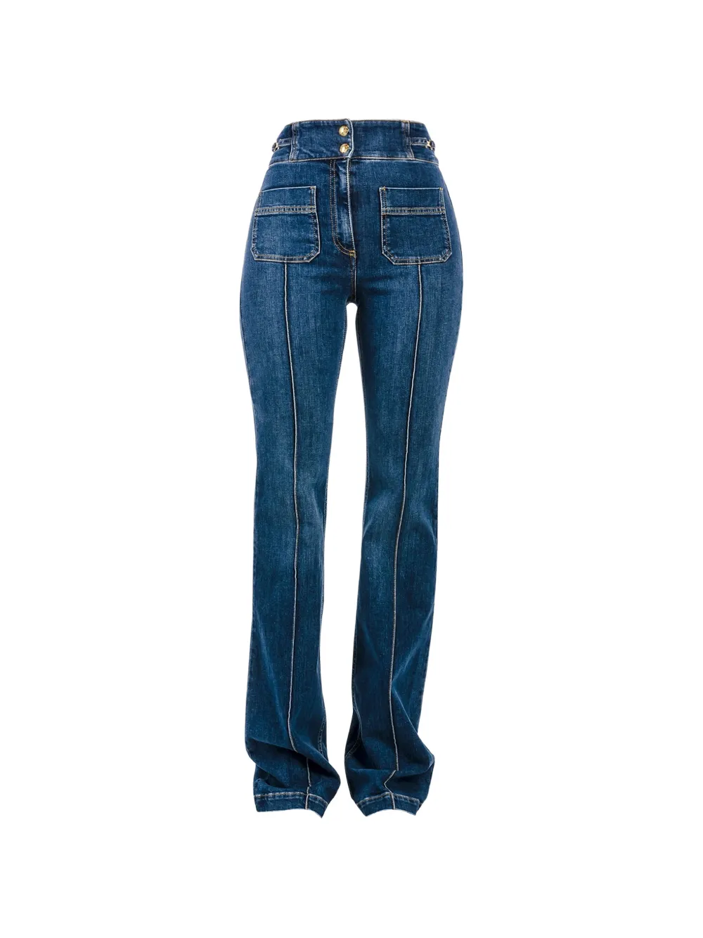 Elisabetta Franchi logo-detail boot-cut jeans Blauw