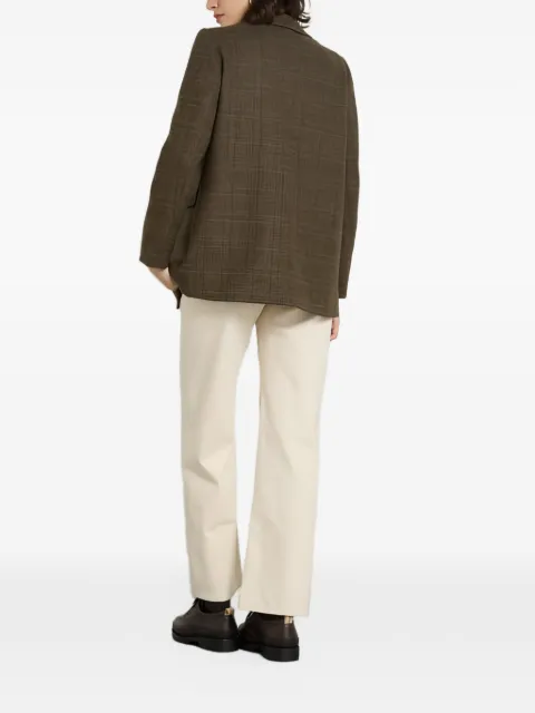 MAISON123 tartan-check single-breasted blazer
