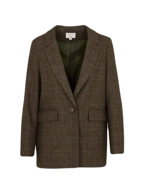 MAISON123 blazer con botones y estampado de cuadros tartán