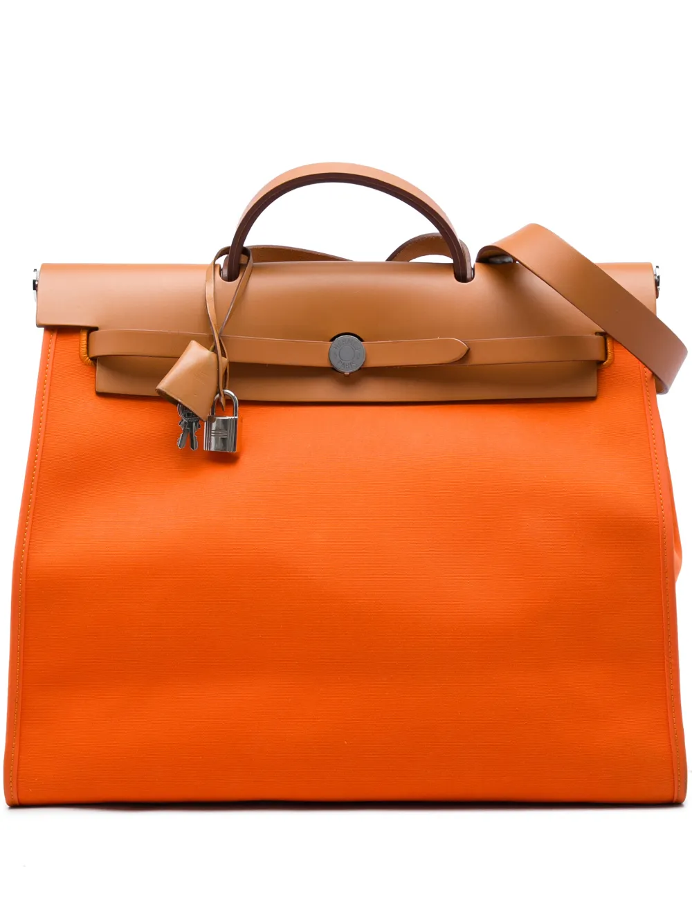 Hermès Pre-Owned 2011 Toile Herbag Zip 39 satchel - Orange
