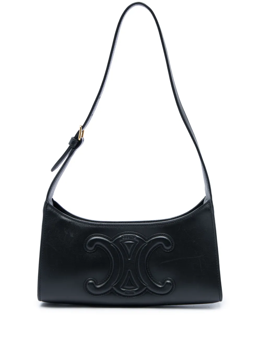 Celine Pre-Owned 2021 Smooth Calfskin Cuir Triomphe shoulder bag - Nero