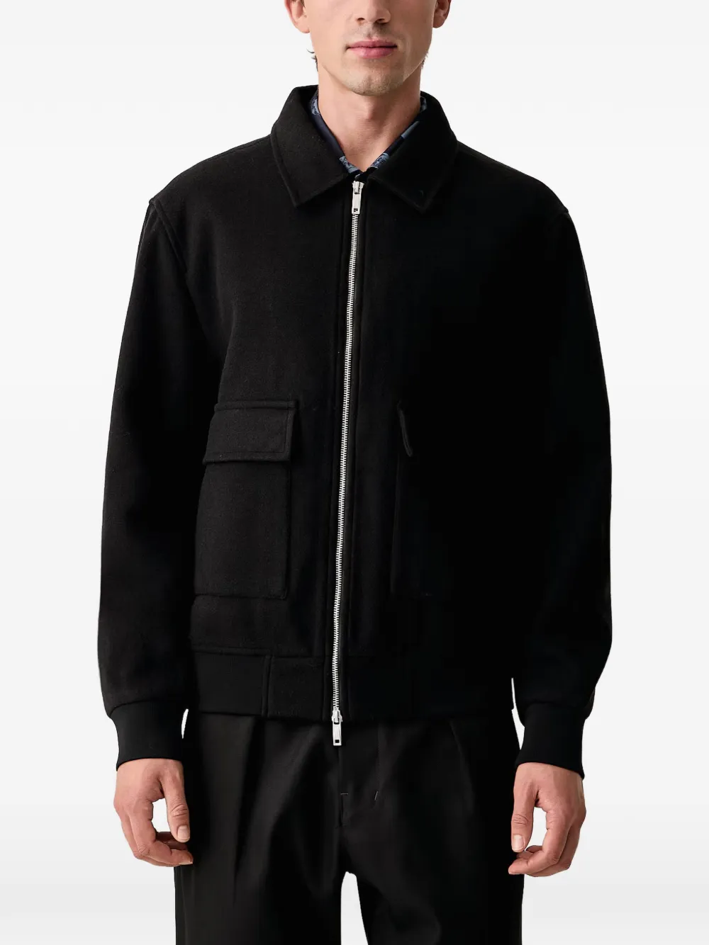 Lindbergh zip-up flap-pocket jacket - Nero