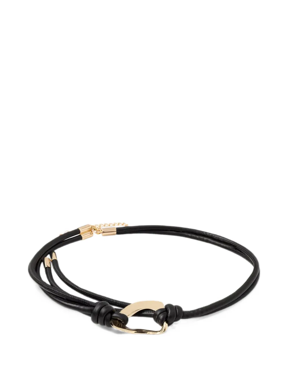 Lola Casademunt knotted sculptural-buckle belt - Nero