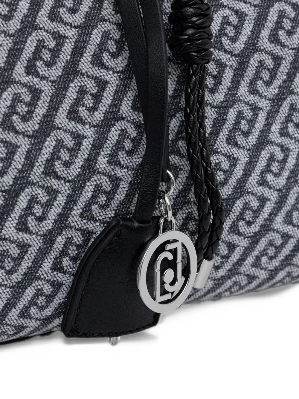 LIU JO small satchel bag denim-effect Zwart
