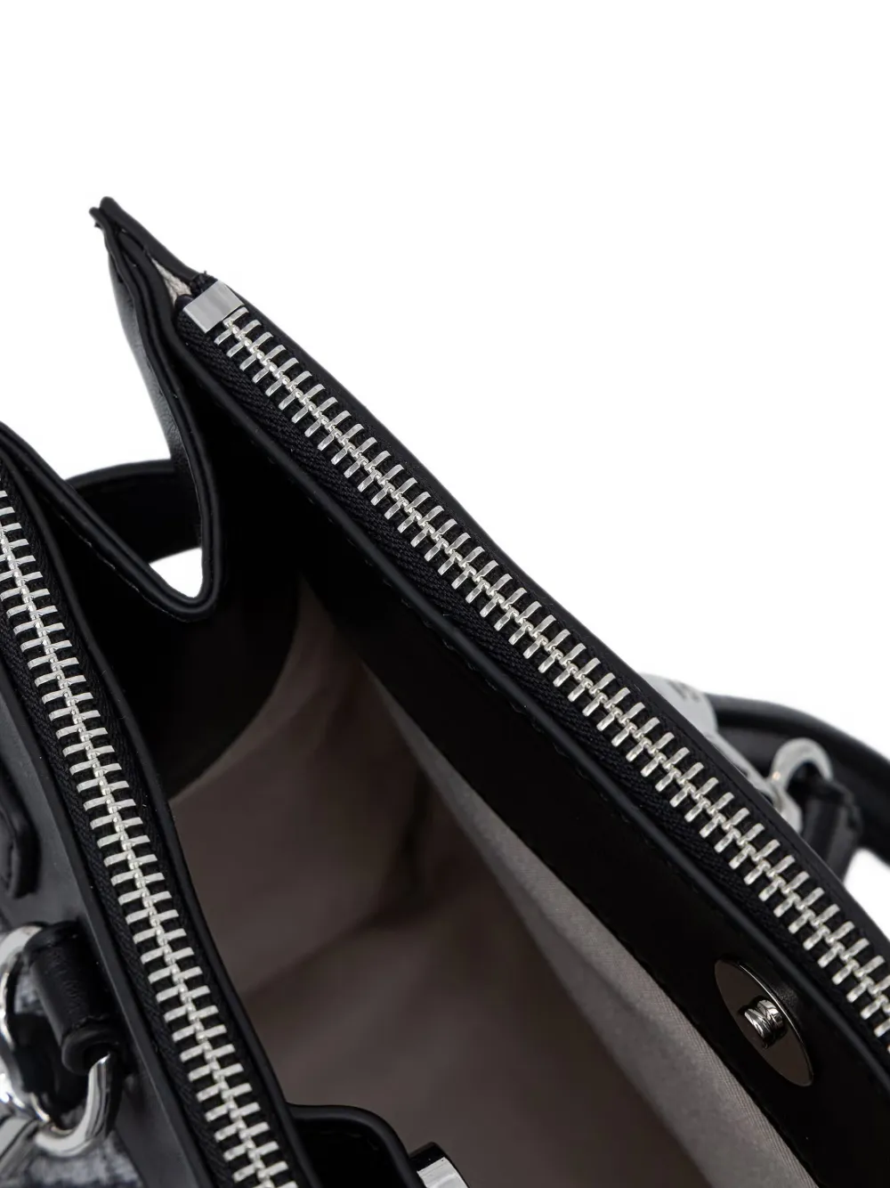 LIU JO small satchel bag denim-effect Zwart