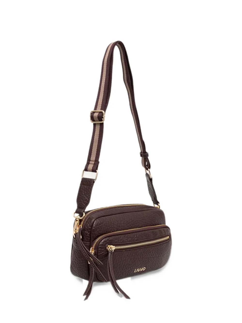 LIU JO pebbled-effect crossbody bag - Marrone